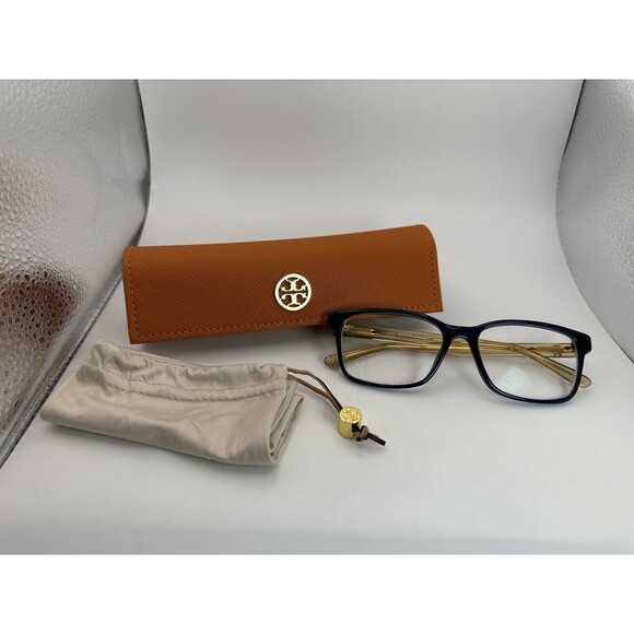 Tory Burch Eyeglasses FRAMES TY 2064 1562 Clear Brown Blue 52-16-135 w Case Bag - Picture 1 of 12